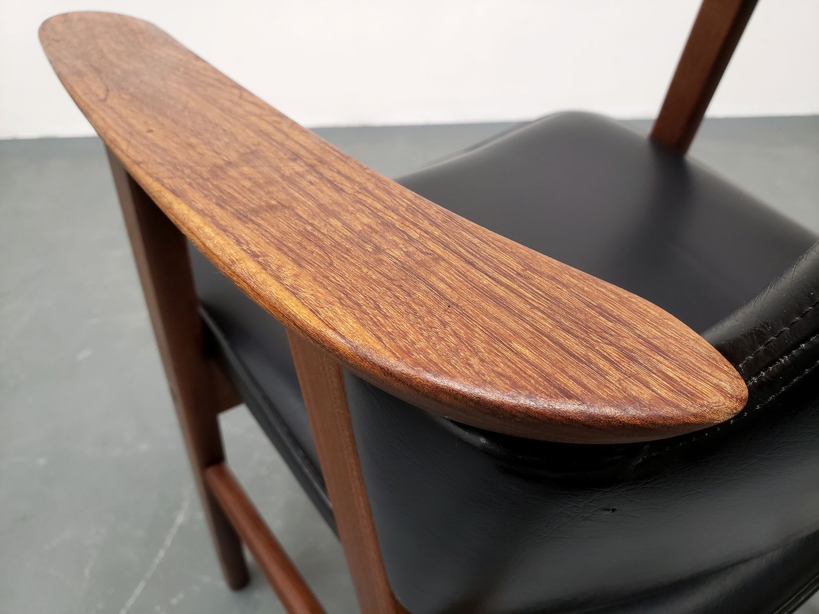 One Left   Mid Cetury Desk Teak Chair, 1960s photo vintage