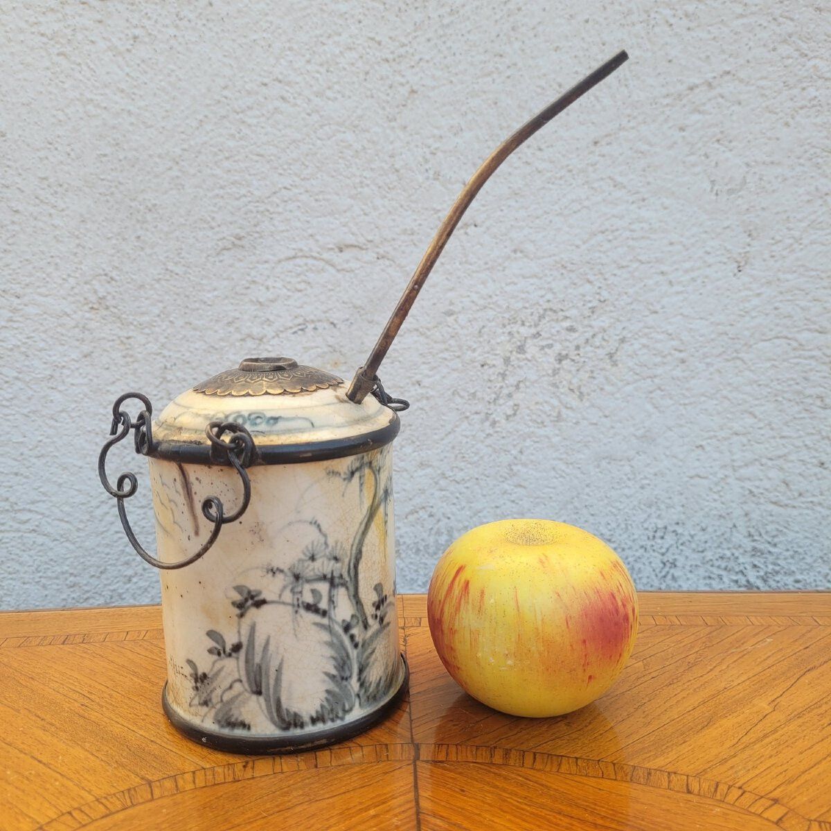 Water/Opium Pipe In "Hue Blue " Porcelain, Late 19th Century, Early 20th Century photo furniture