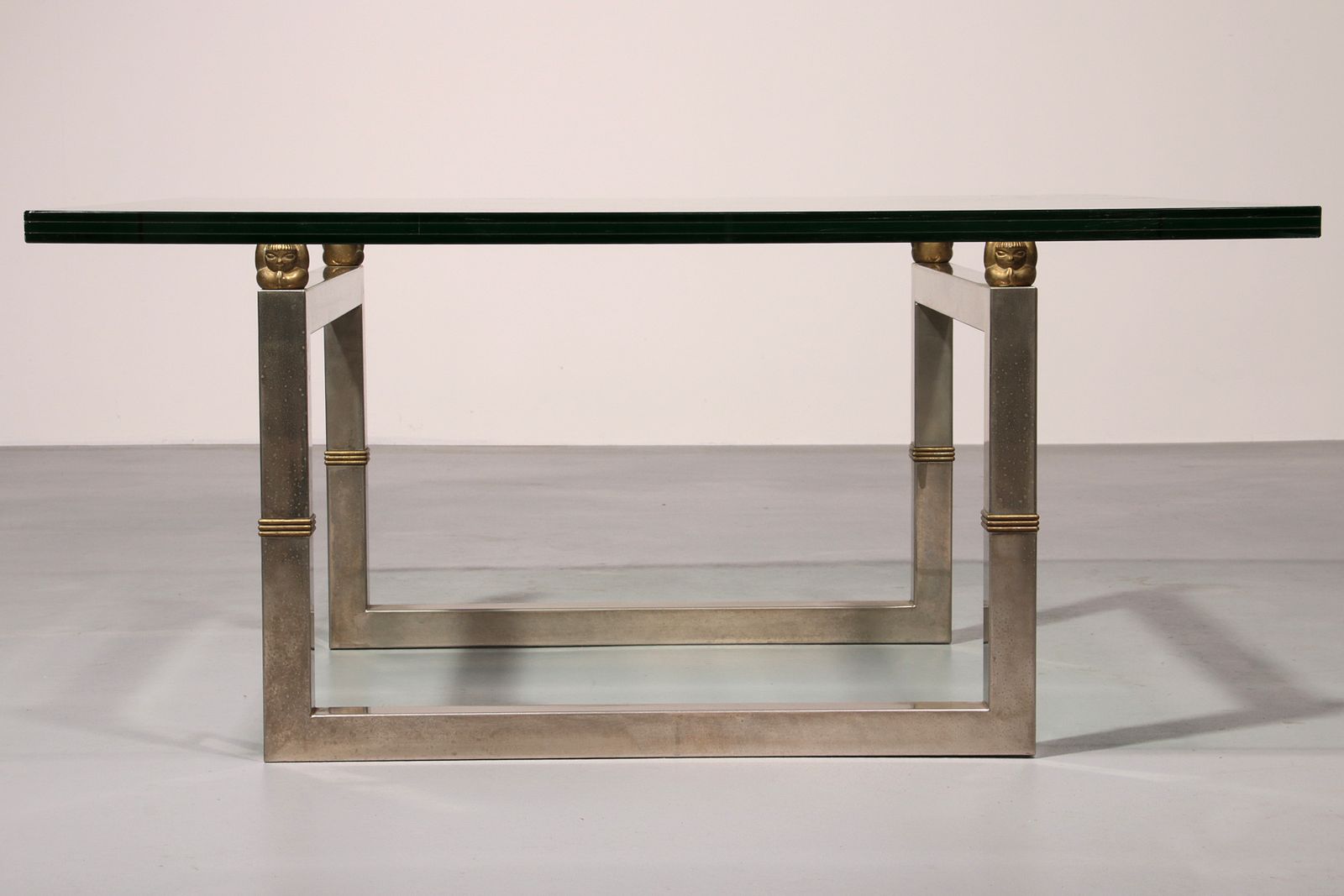 Peter Ghyczy Glass Coffee Table With Stainless Steel Frame Biri T29 photo 1250.0