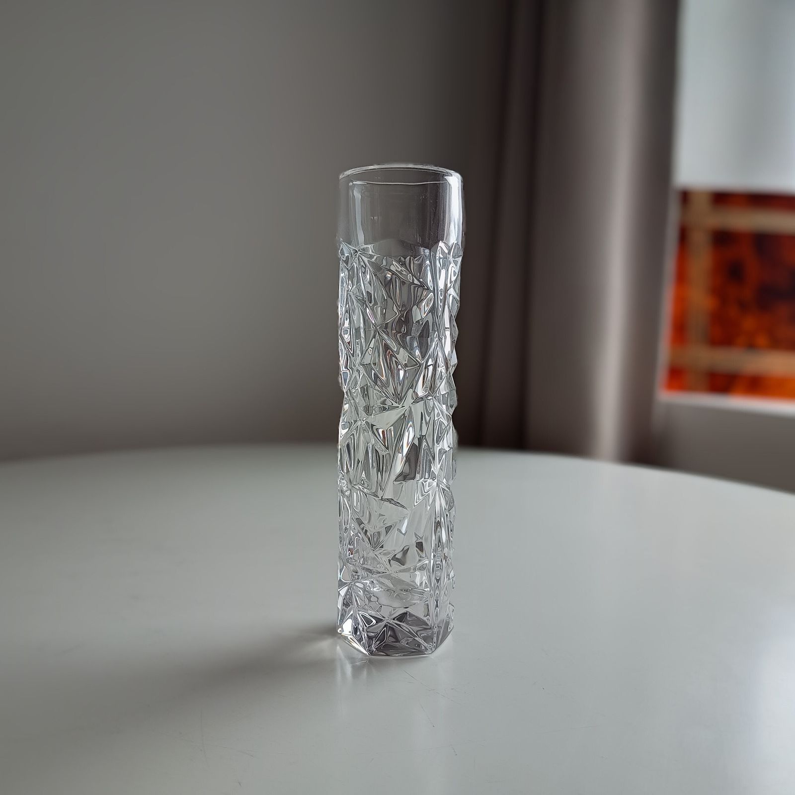 Tiffany & Co Crystal Glass Modernist Vase "Cut Rock" 1990s photo furniture