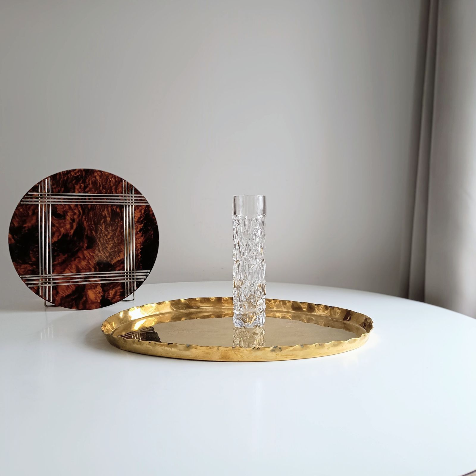 125.0 Tiffany & Co Crystal Glass Modernist Vase "Cut Rock" 1990s photo