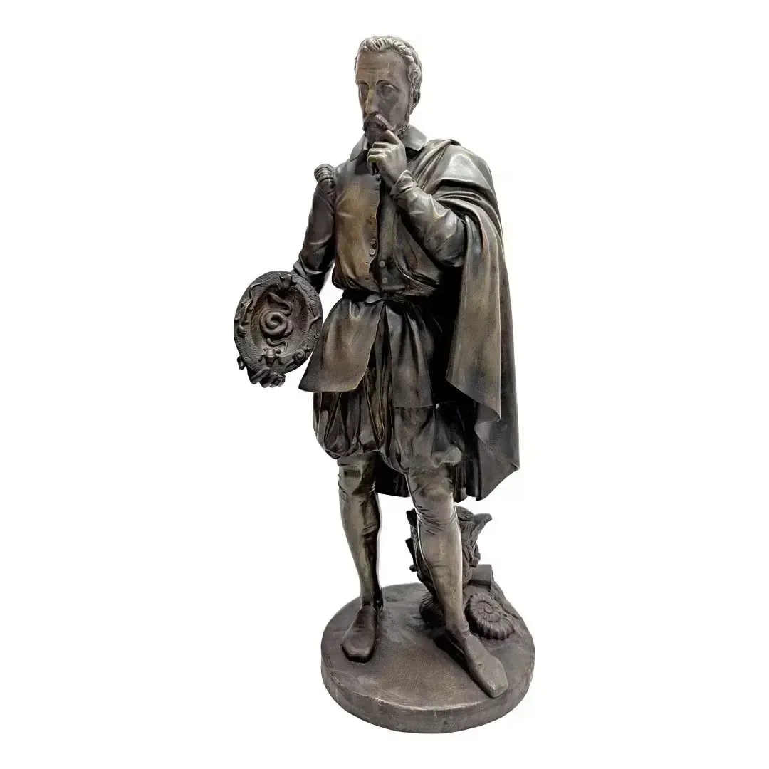Late 19th Century Bronze Sculpture By Jean Jacques Feuchere Depicting Bernard Palissy
