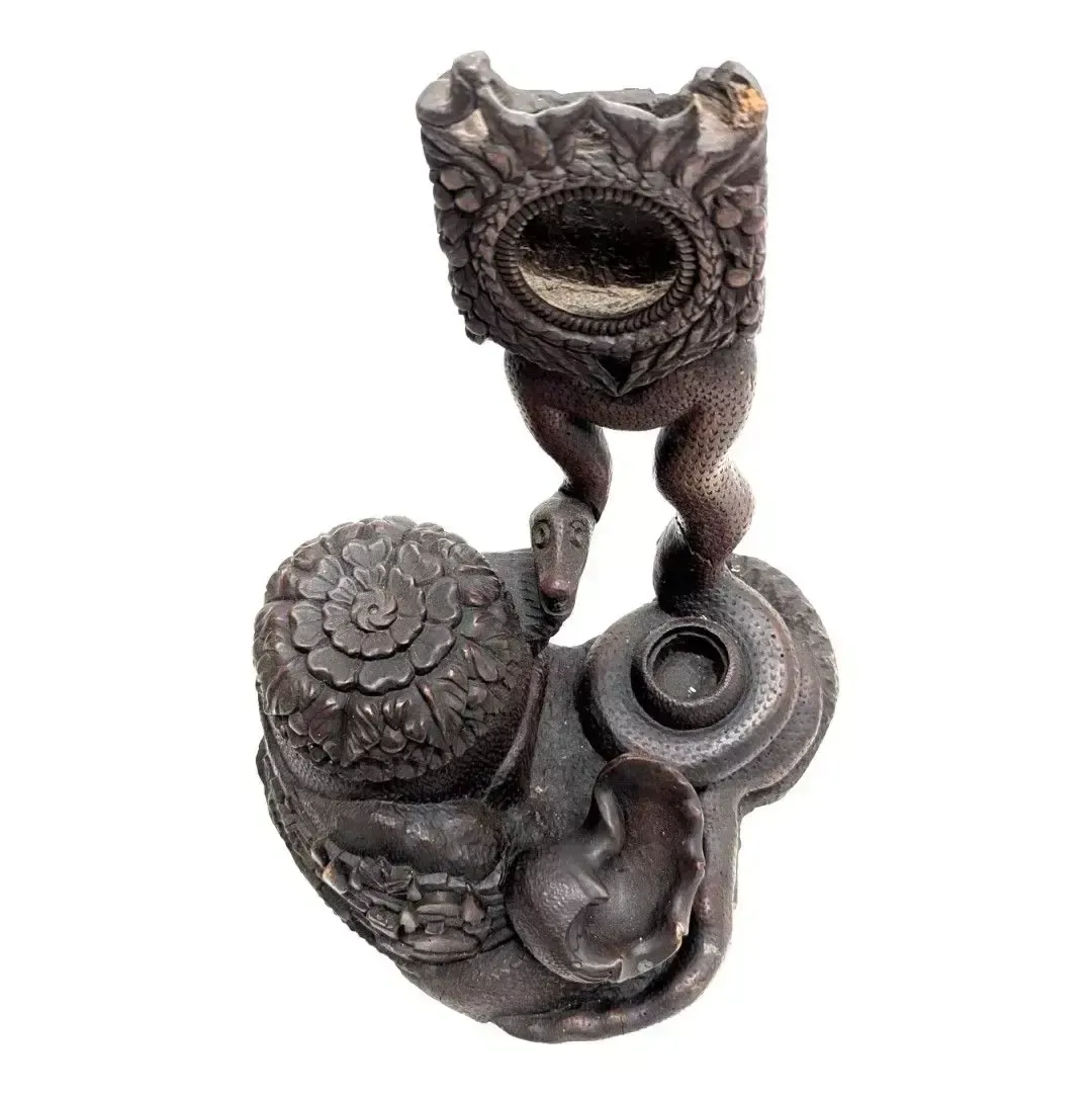 Attributed To Pierre Joseph Landry, Folk Art Tobacco Jar, Watch Holder And Candlestick photo furniture