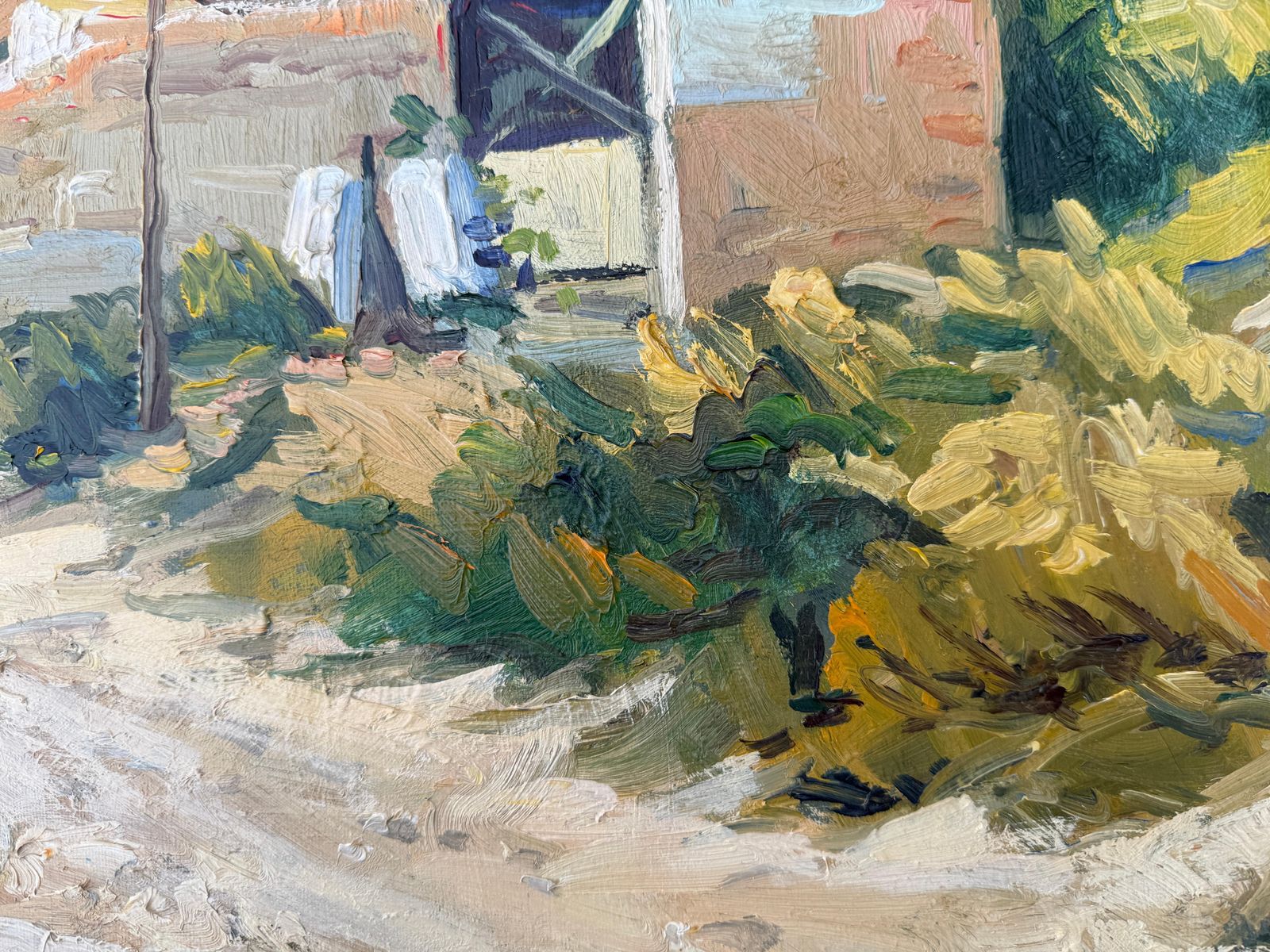 Agustín Pardo De Santayana González View Of A Neighborhood And Hills Oil On Canvas Spain photo 850.0