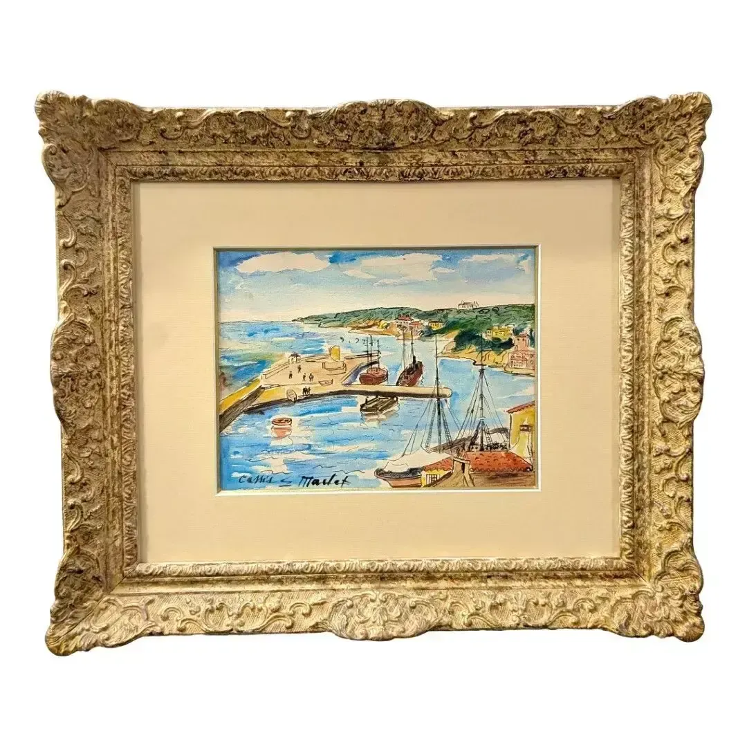 The Port Of Blackcurrant Gouache By Elisée Maclet