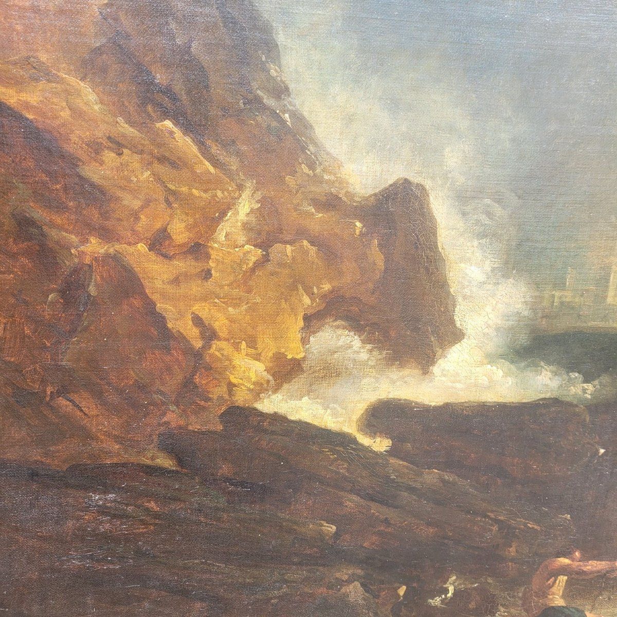Large Framed Seascape In The Style Of Vernet, Late 17th/Early 18th Century photo 4800.0