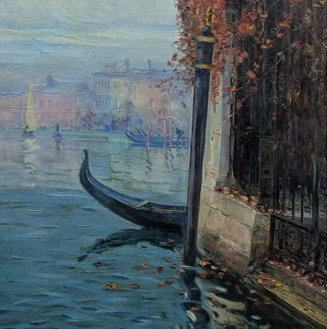 Oil On Canvas By Basile Nicholaevitch Netchitailoff, Venice, The Grand Canal photo furniture
