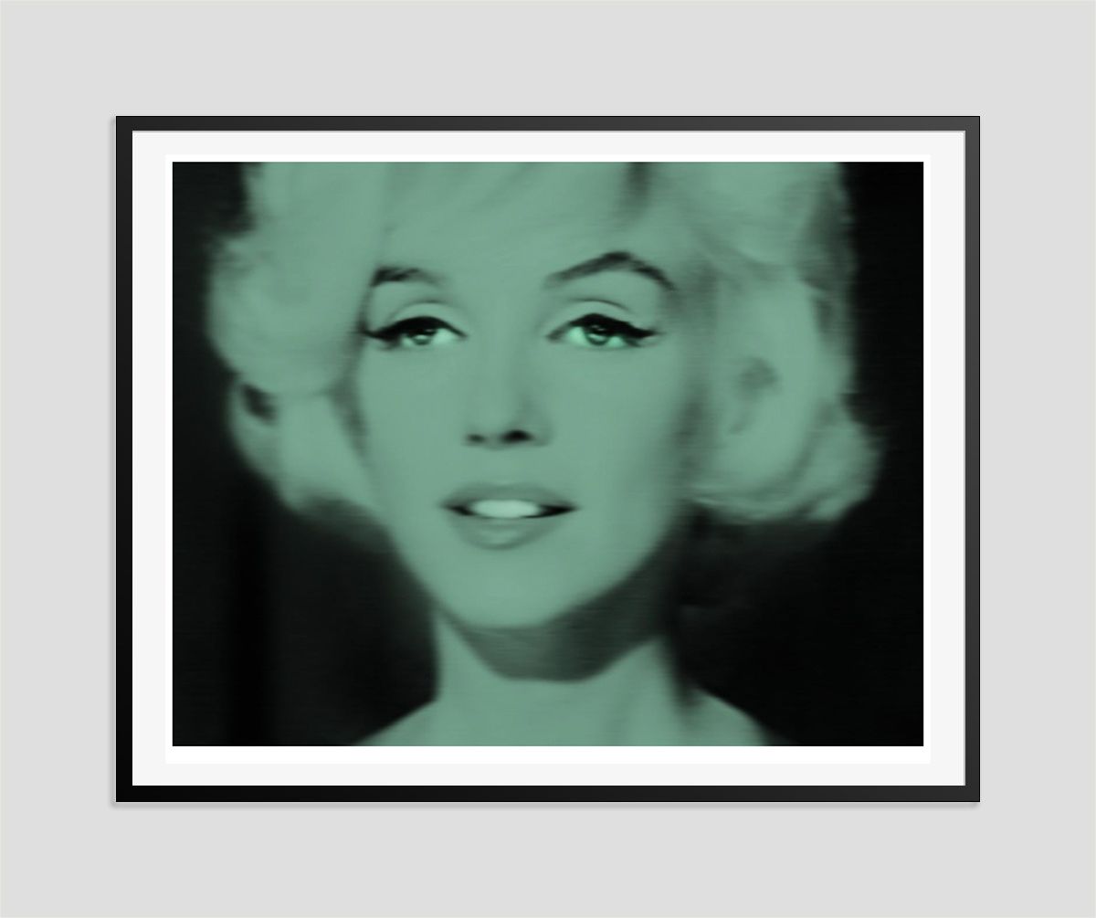 Batik 'Emerald Marilyn' Signed Limited Edition Print Framed In Black photo furniture