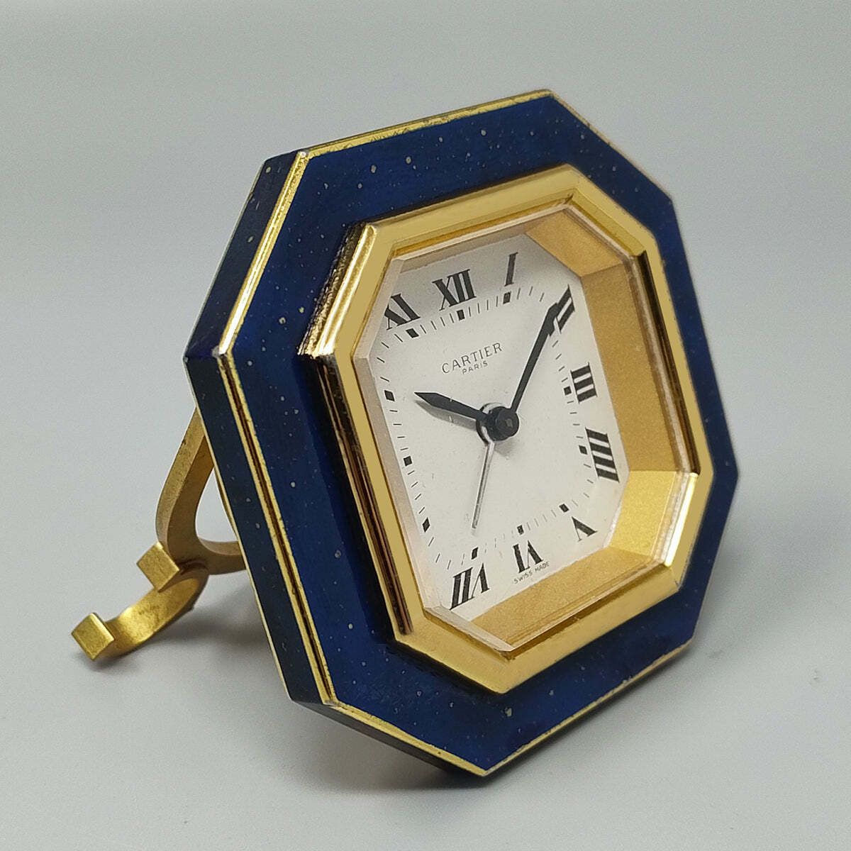 1980s Gorgeous Cartier Alarm Clock Pendulette. Made In Swiss photo for sale