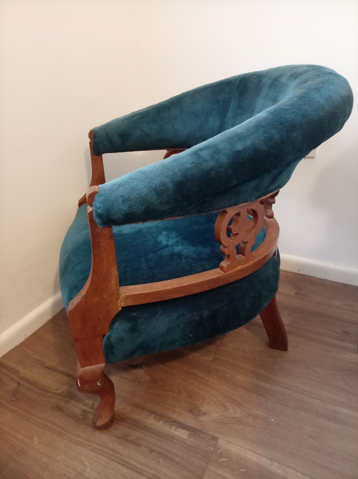 Tub Chair. Nursing Chair (Or Occasional Chair). Reupholstered Approximately 45 Years Ago. photo for sale