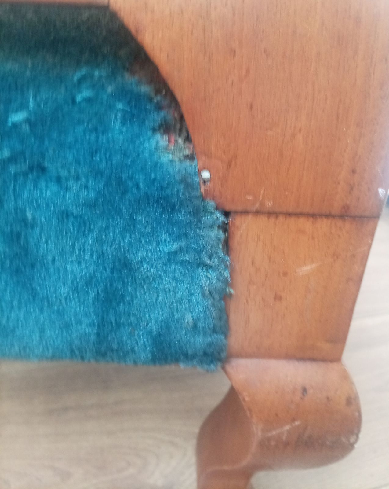 photo furniture Tub Chair. Nursing Chair (Or Occasional Chair). Reupholstered Approximately 45 Years Ago.