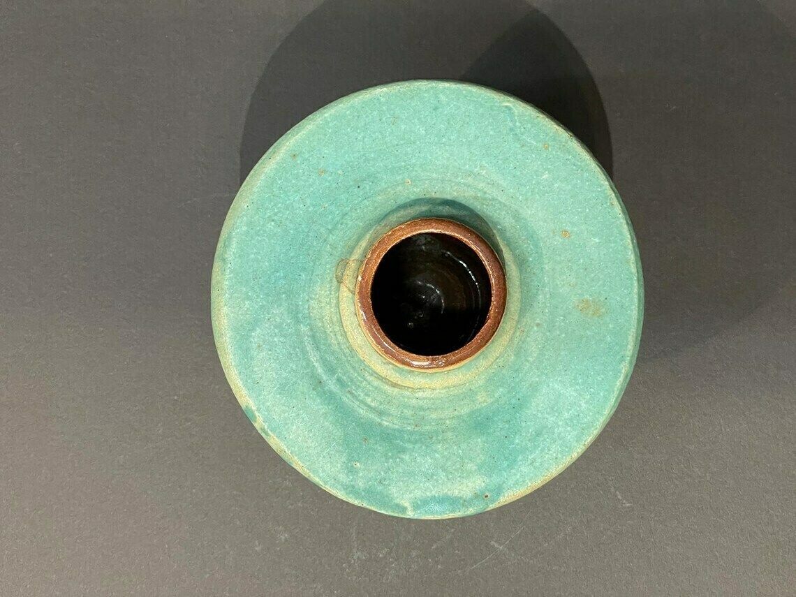 Small Turquoise, Elegant Studio Ceramics, Vase From West German Art Ceramics, 1960 photo for sale