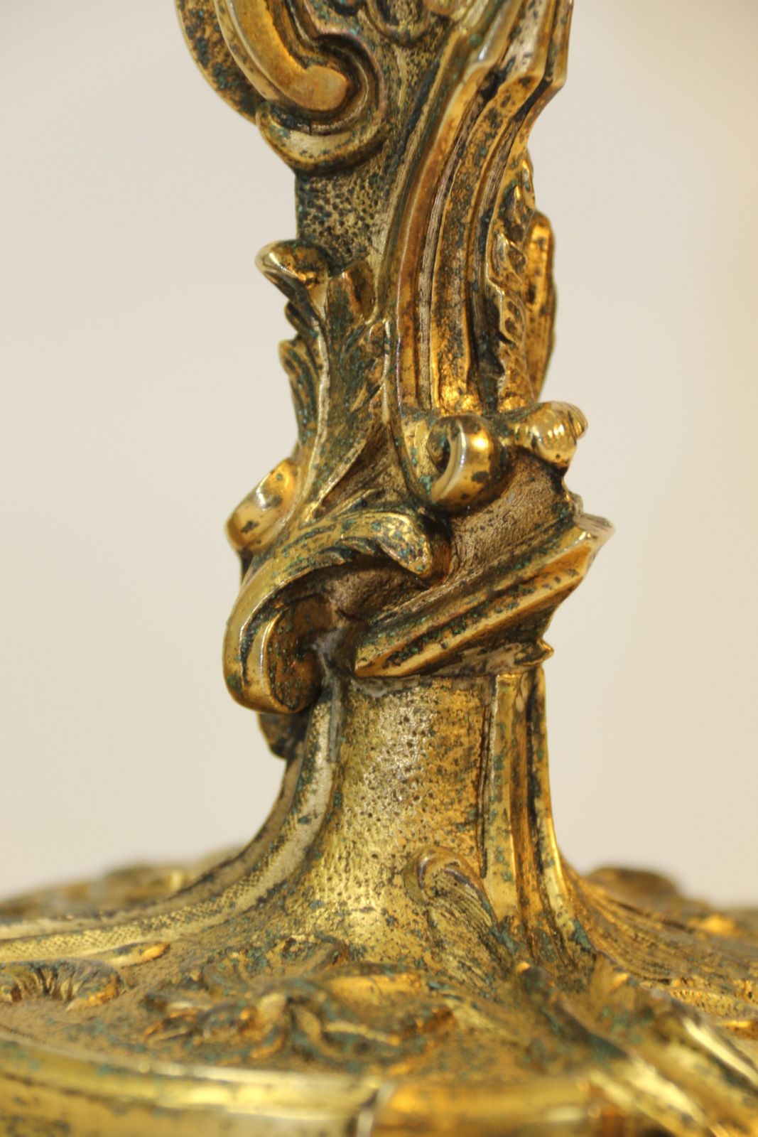 A Rare Pair Of 18th Century French Gilt Bronze Candlesticks photo vinterior