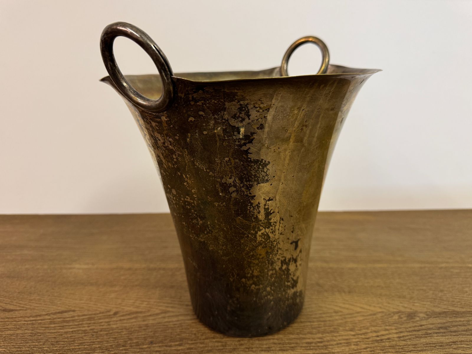 Vintage Metal Champagne Ice Bucket Or Cooler photo for sale