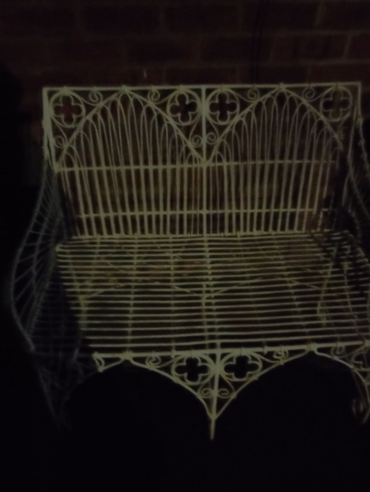 Vintage Wrought Iron Garden Bench