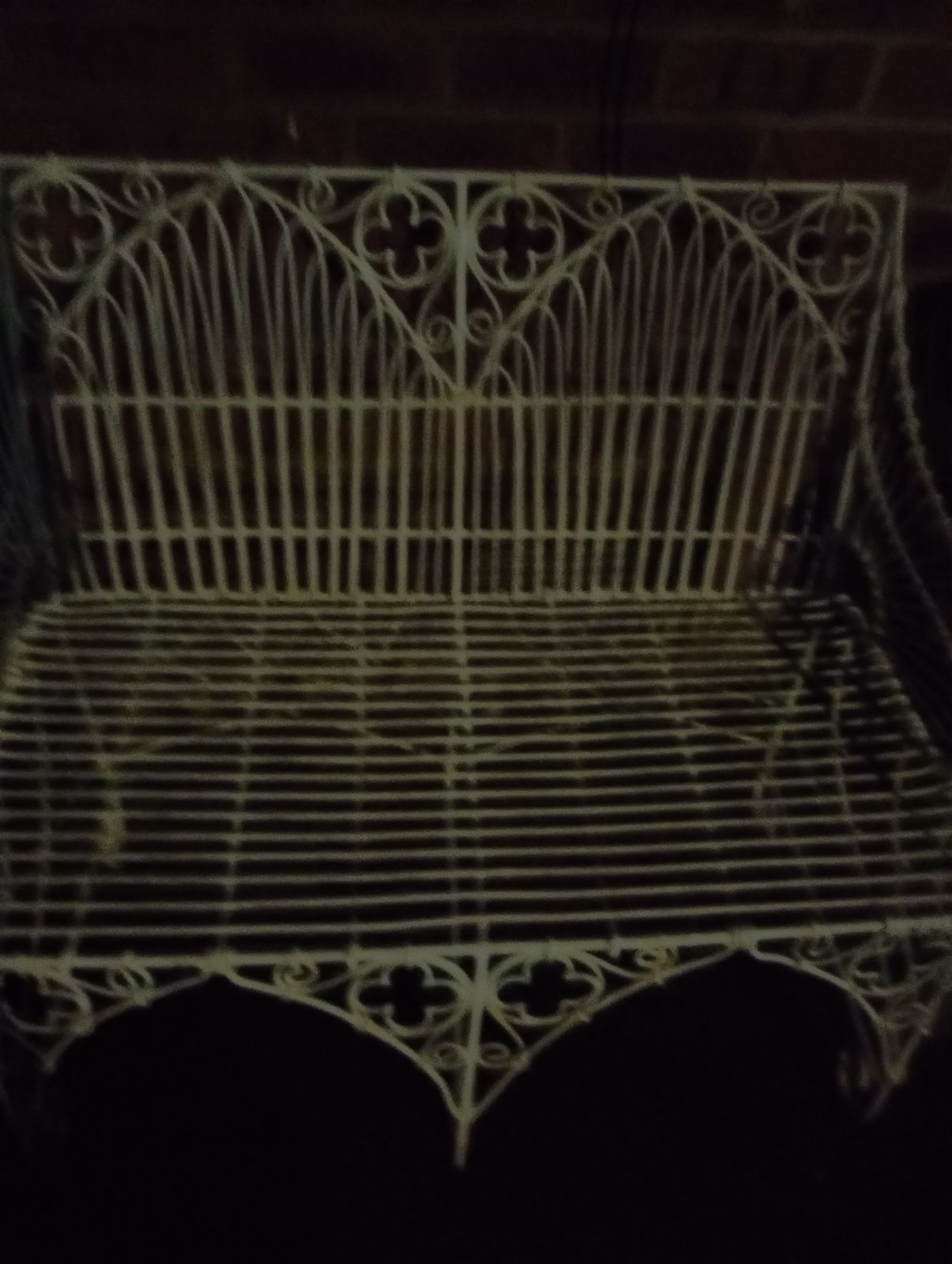 Victorian Wrought Iron Garden Bench Handmade