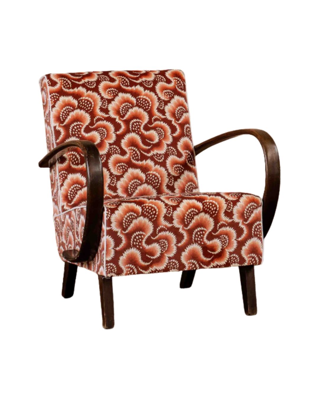 Jindrich Halabala Armchair Reupholstered In Harlequin X Henry Holland Fabric