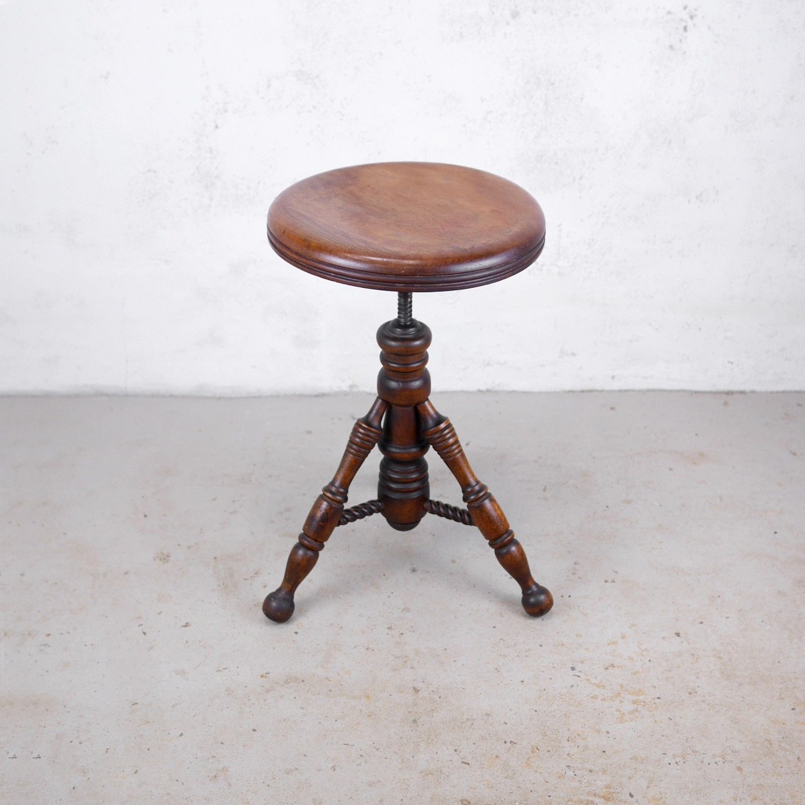 Antique Adjustable Wooden Cast Iron Piano Stool Plant Stand #103077 photo buy