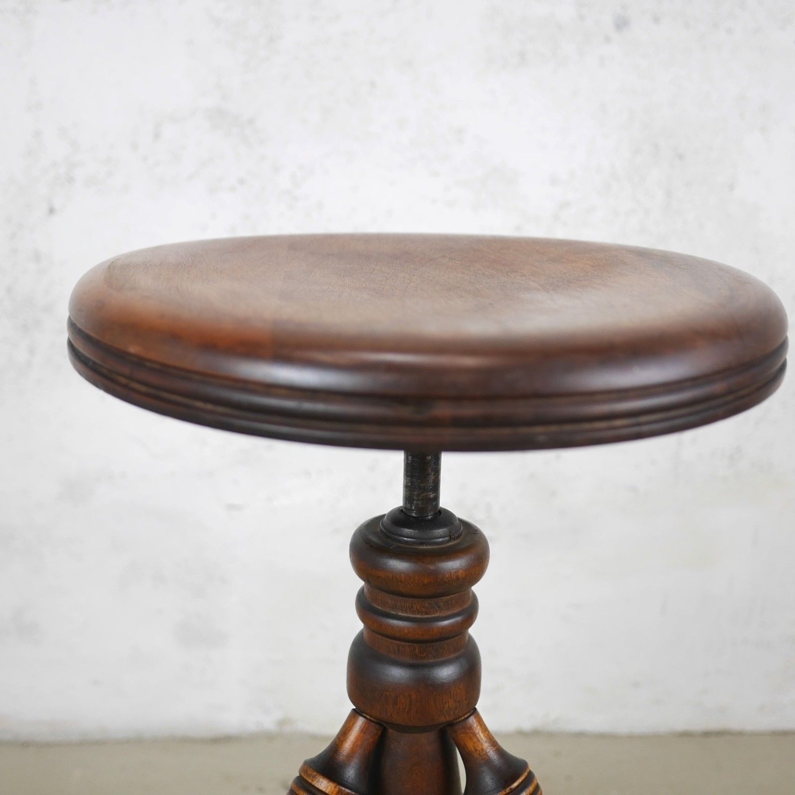 photo for sale Antique Adjustable Wooden Cast Iron Piano Stool Plant Stand #103077