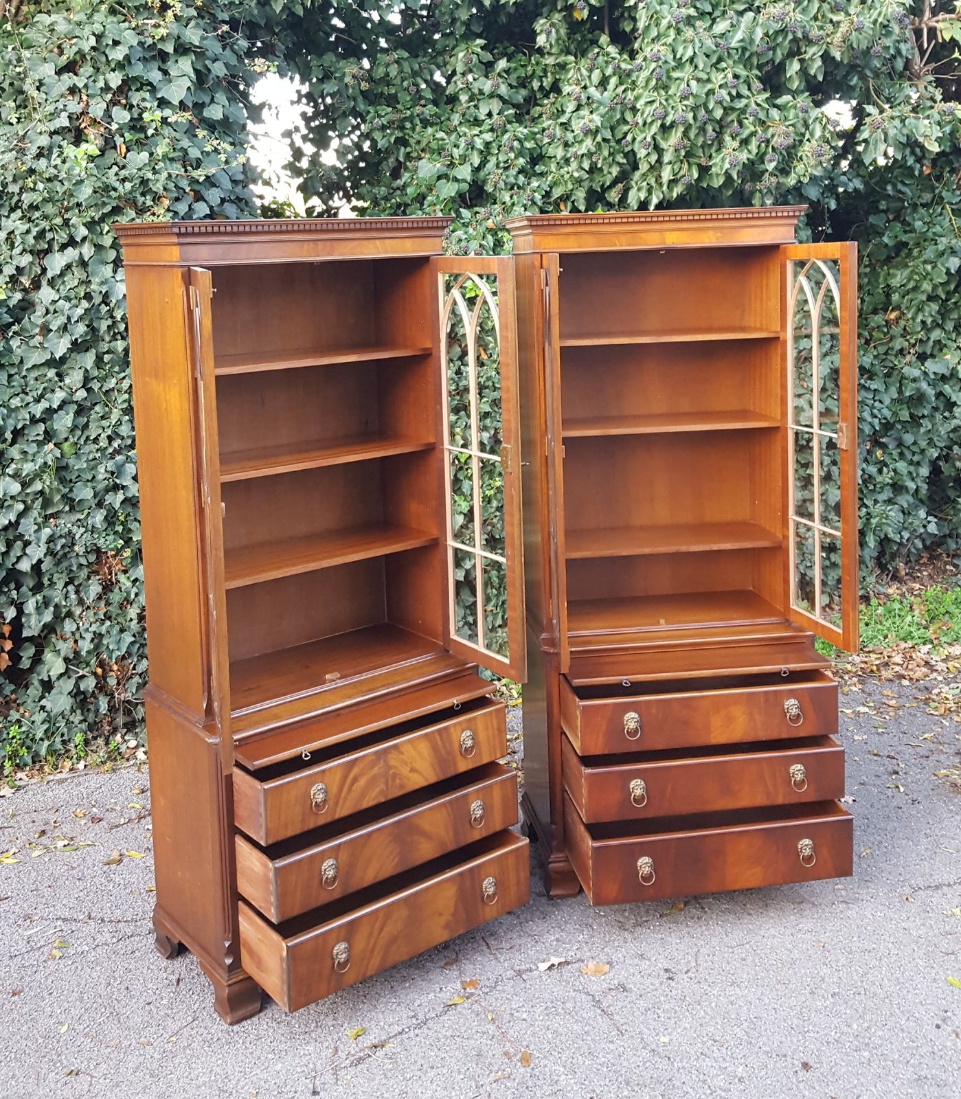 Matching Pair Of Mahogany Bookcases photo Furniture