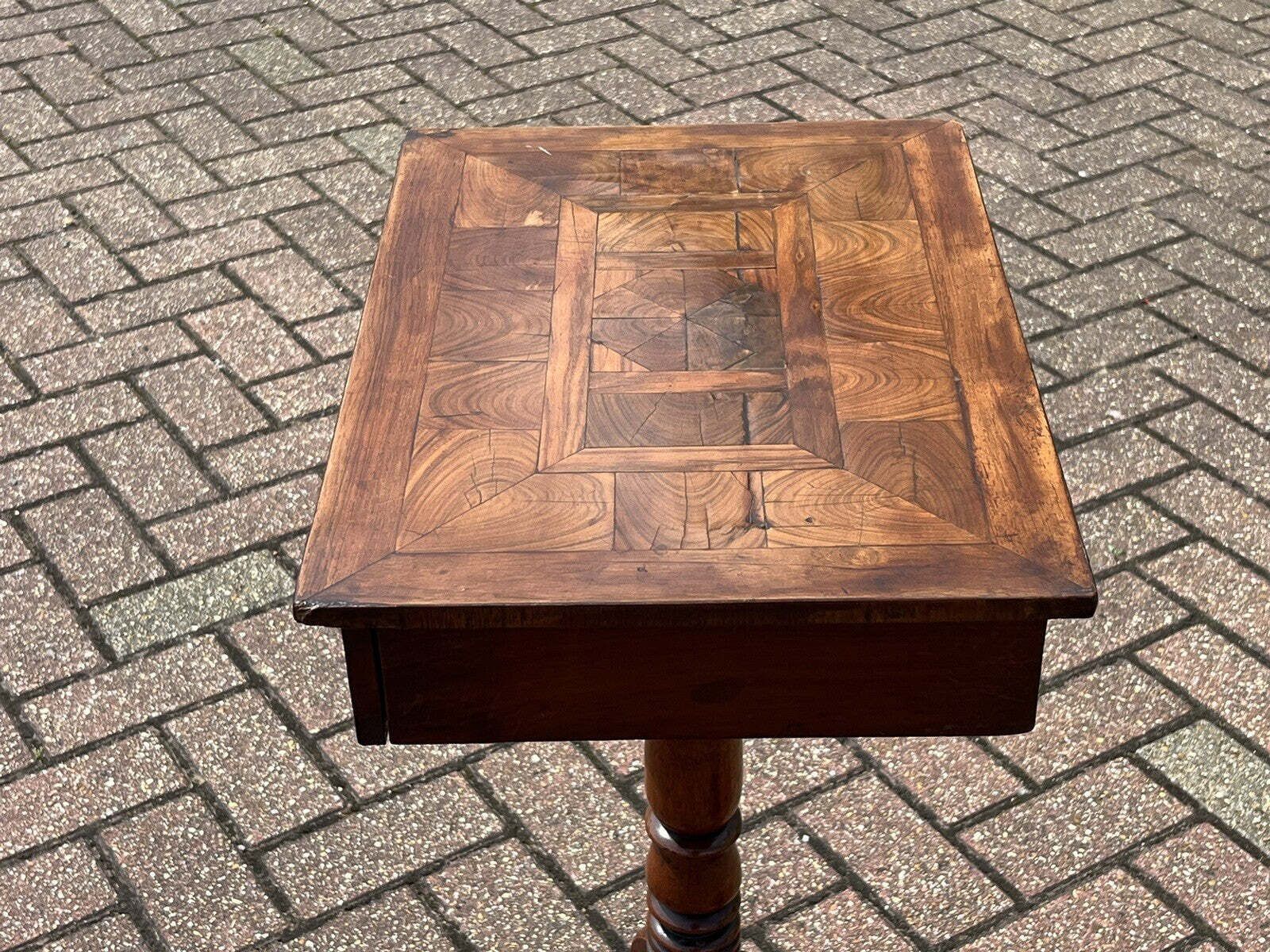 photo buy Oyster Veneer Lamp Table/Side Table With Drawer