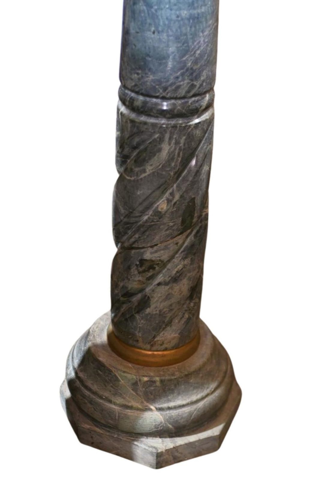 Pair French Urns On Pedestal Stands Marble Neo Classical photo vintage