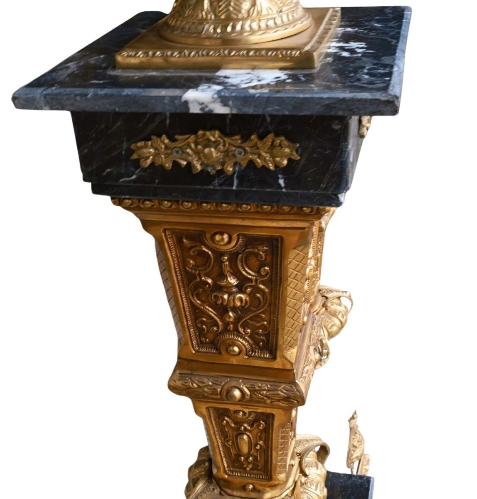 French Marble Pedestal Stands And Urns Louis XVI Tables photo for sale