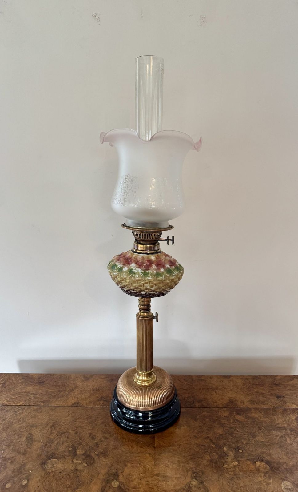Stunning Quality Antique Telescopic Oil Lamp