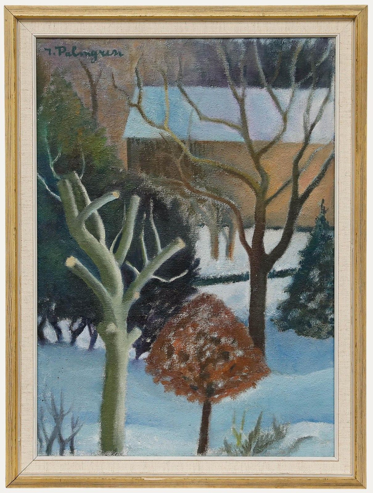 T. Palmgren Framed 20th Century Oil, Winter Trees