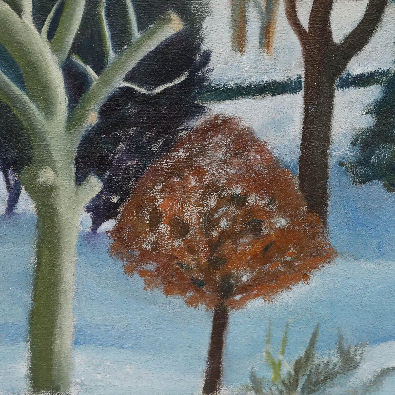 T. Palmgren Framed 20th Century Oil, Winter Trees photo Art