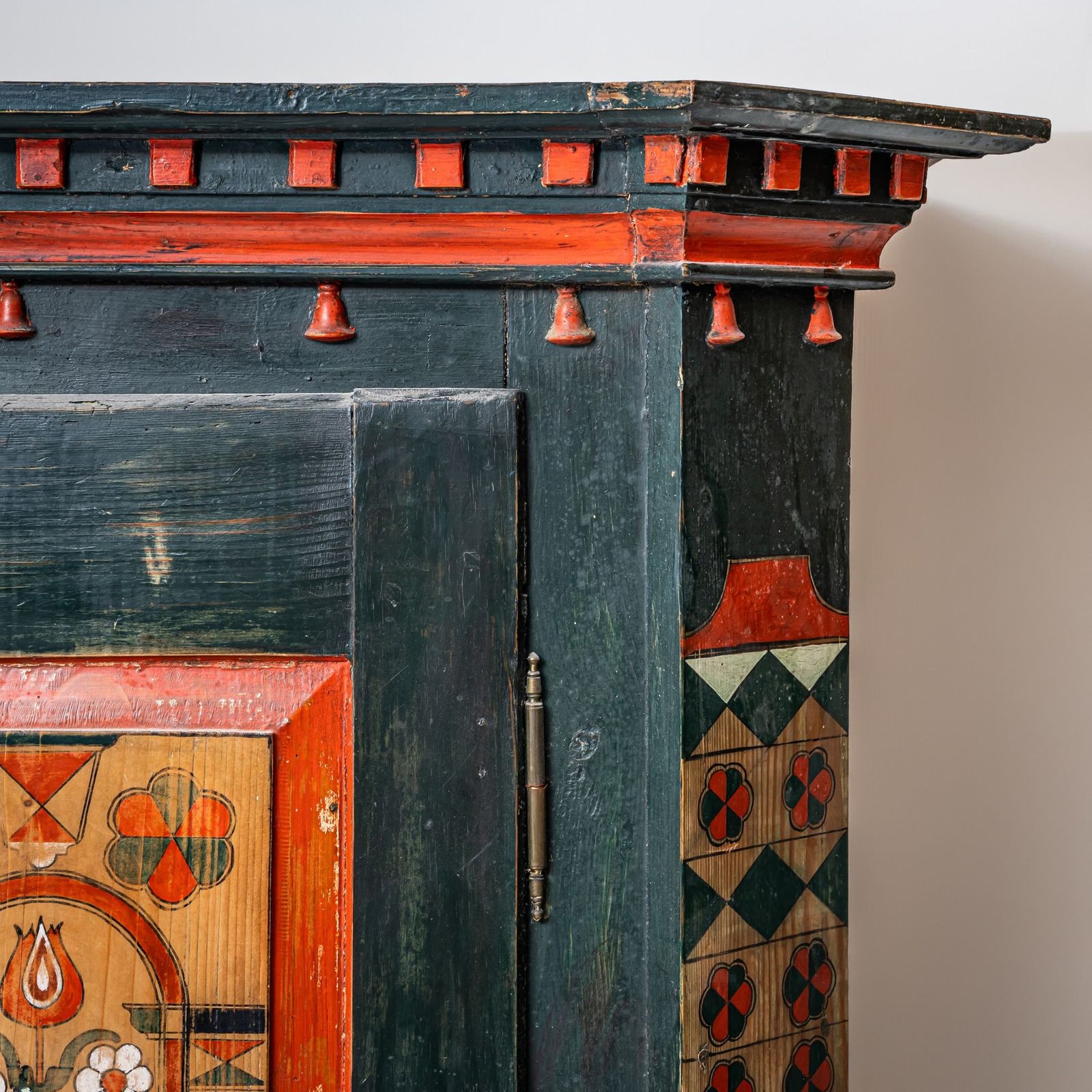 Hand Painted Folk Armoire, Franconia, First Half Of The 19th Century photo buy