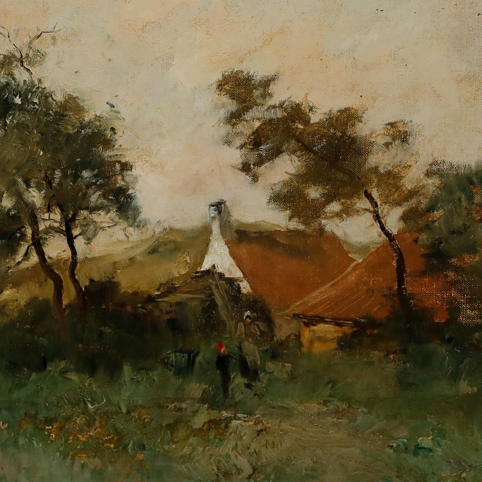 Binjé Frans (1835 1900) Late 19th Century Oil, Leaving The Farm photo Art