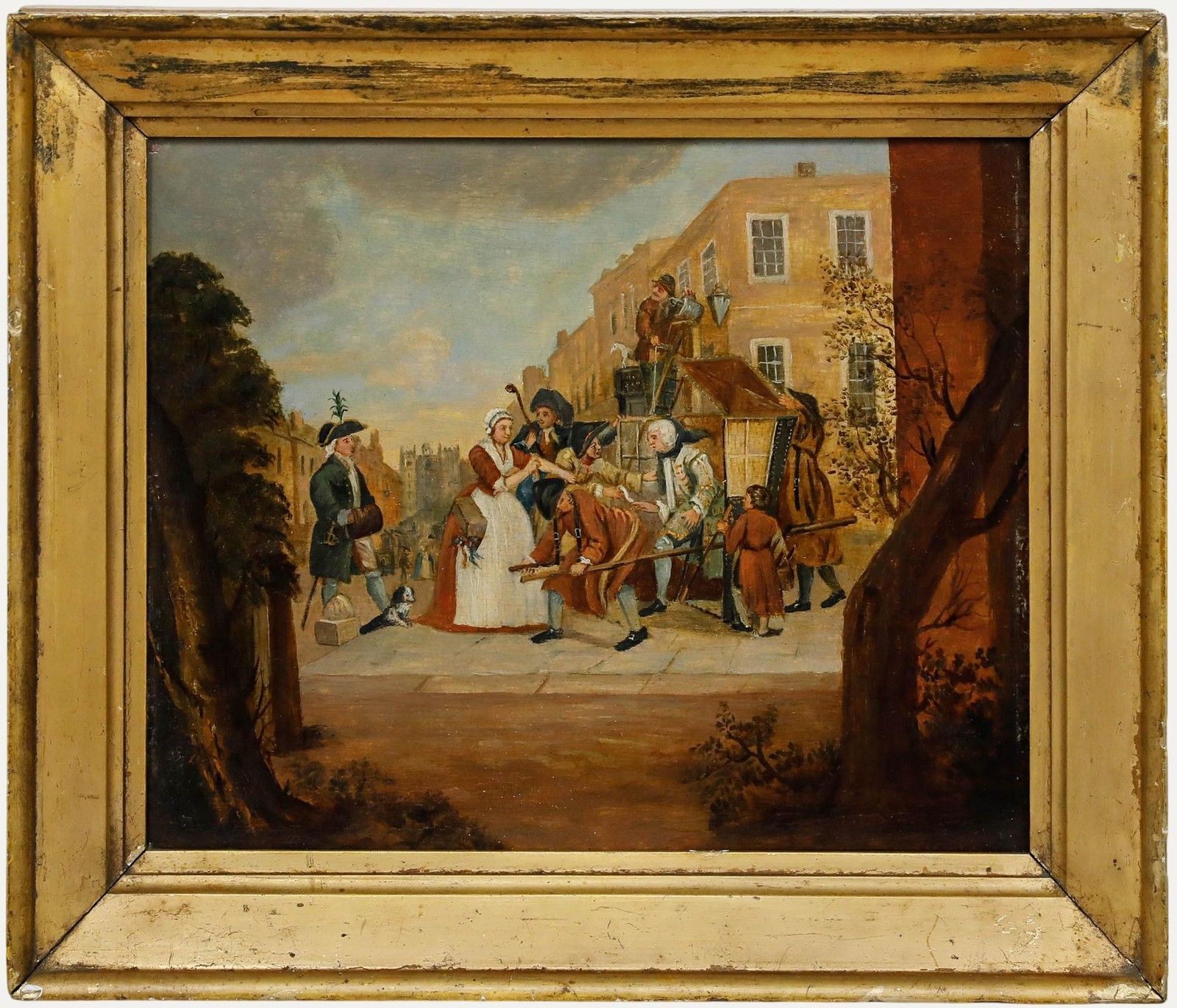 After William Hogarth (1697 1764) Early 19th Century Oil, A Rake's Progress