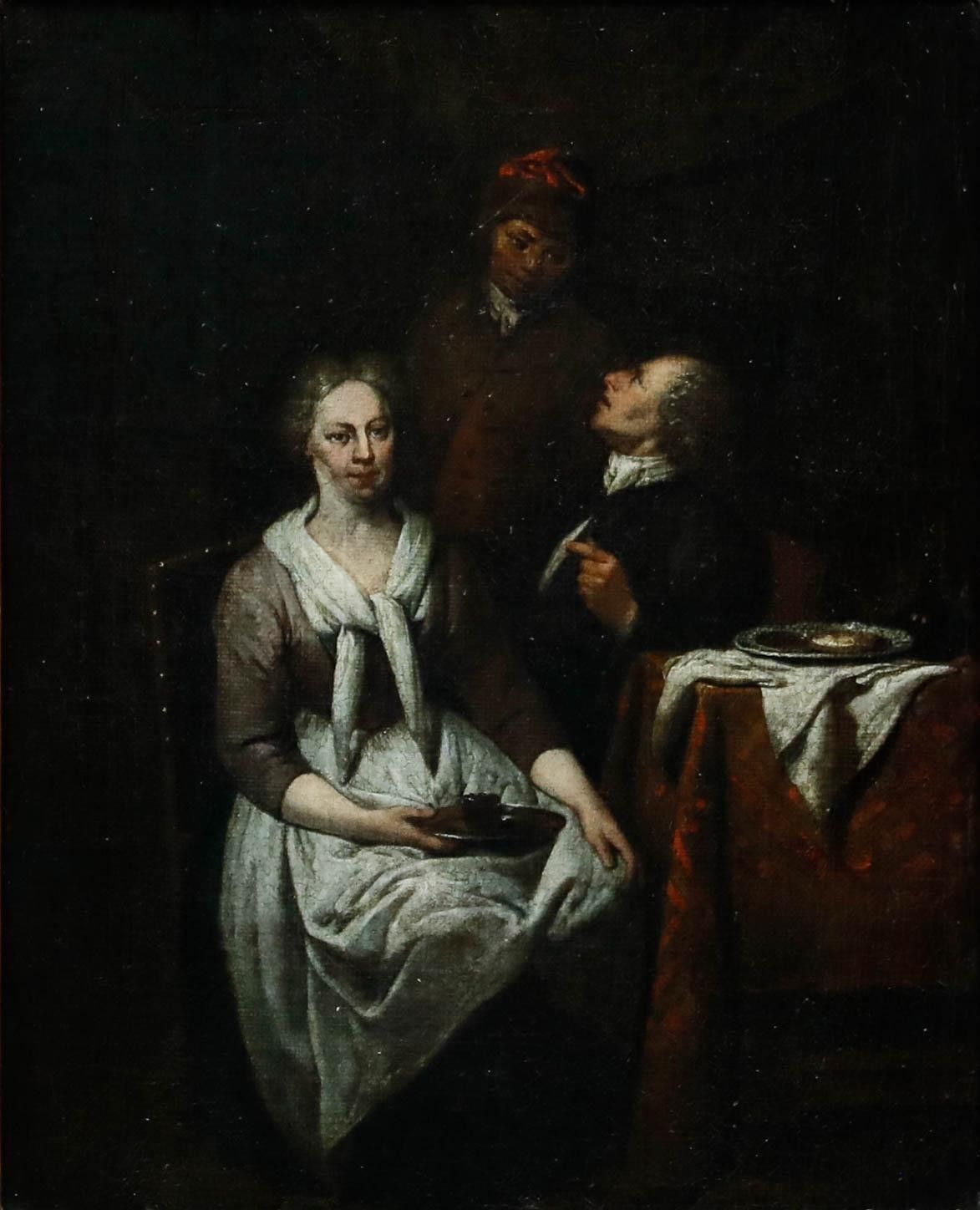 Jan Baptist Lambrechts (1680 1731) 18th Century Oil, Interior Scene II photo furniture