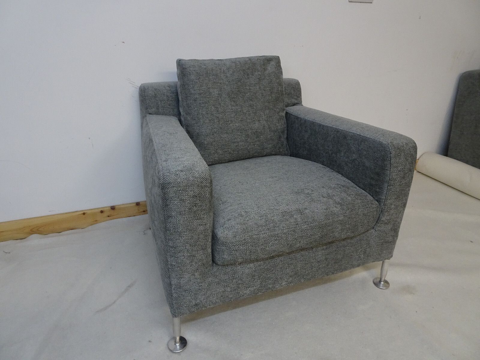 Bb Italia Harry Armchair In Grey Woven Fabric (1) Immaculate Condition photo furniture