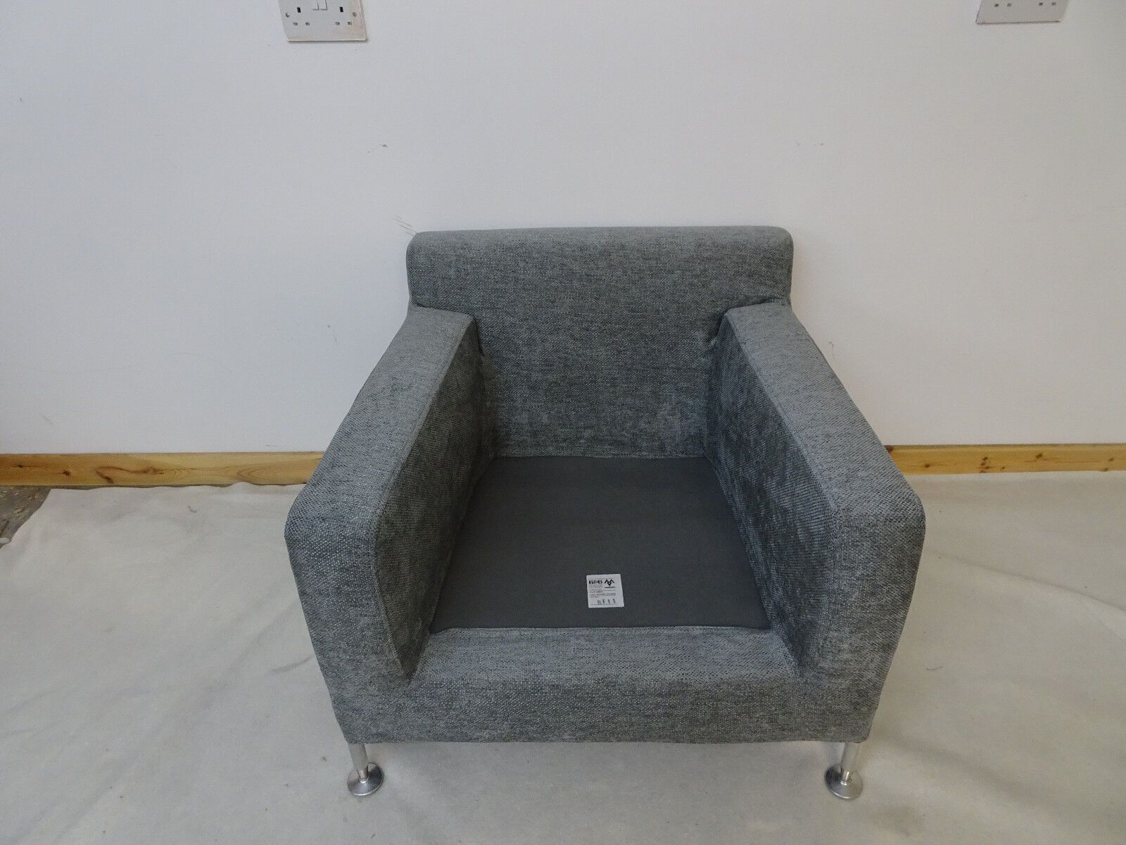 Bb Italia Harry Armchair In Grey Woven Fabric (1) Immaculate Condition photo Furniture