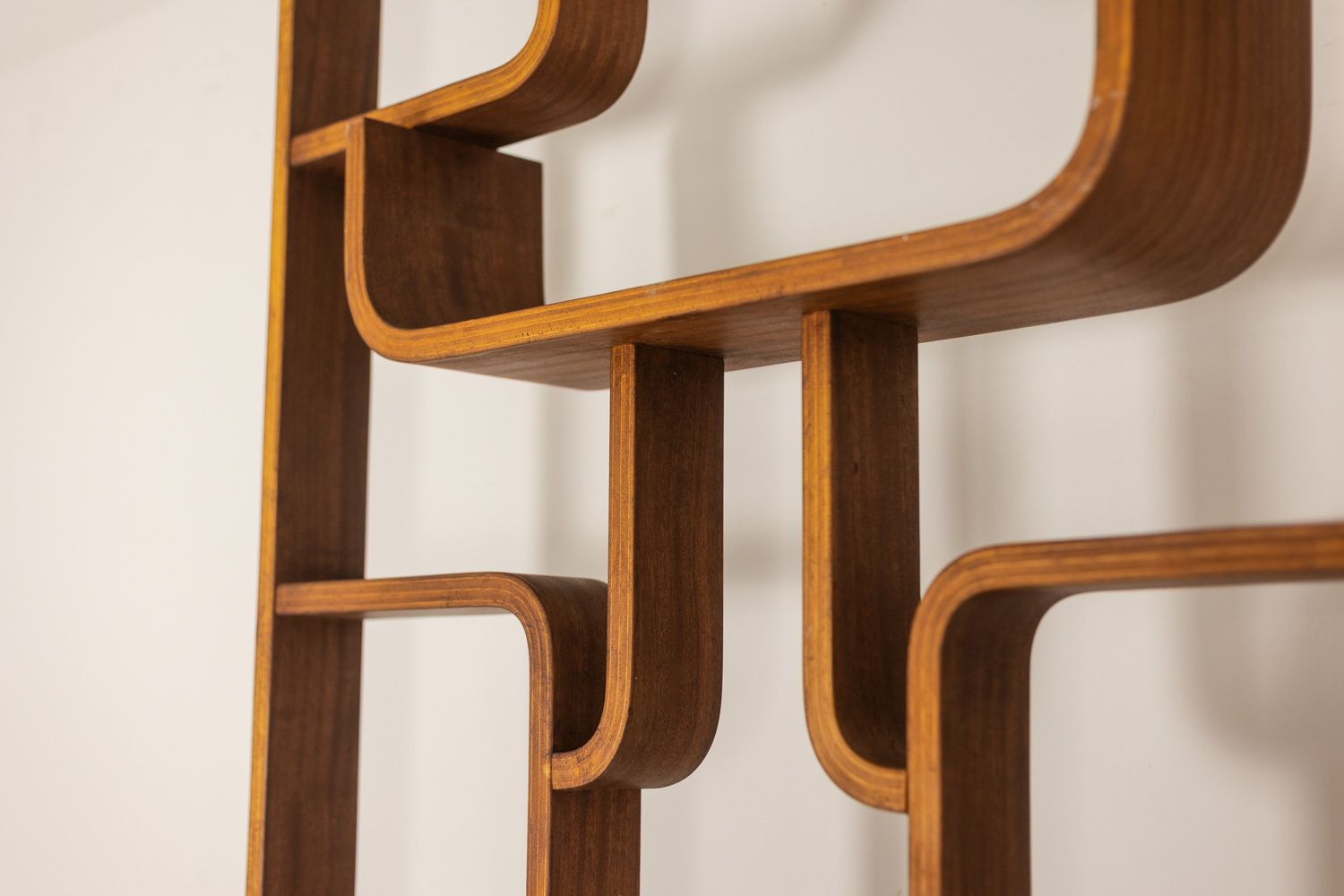 photo furniture Ludvik Volak Wooden Shelf. 1960s 1970s.