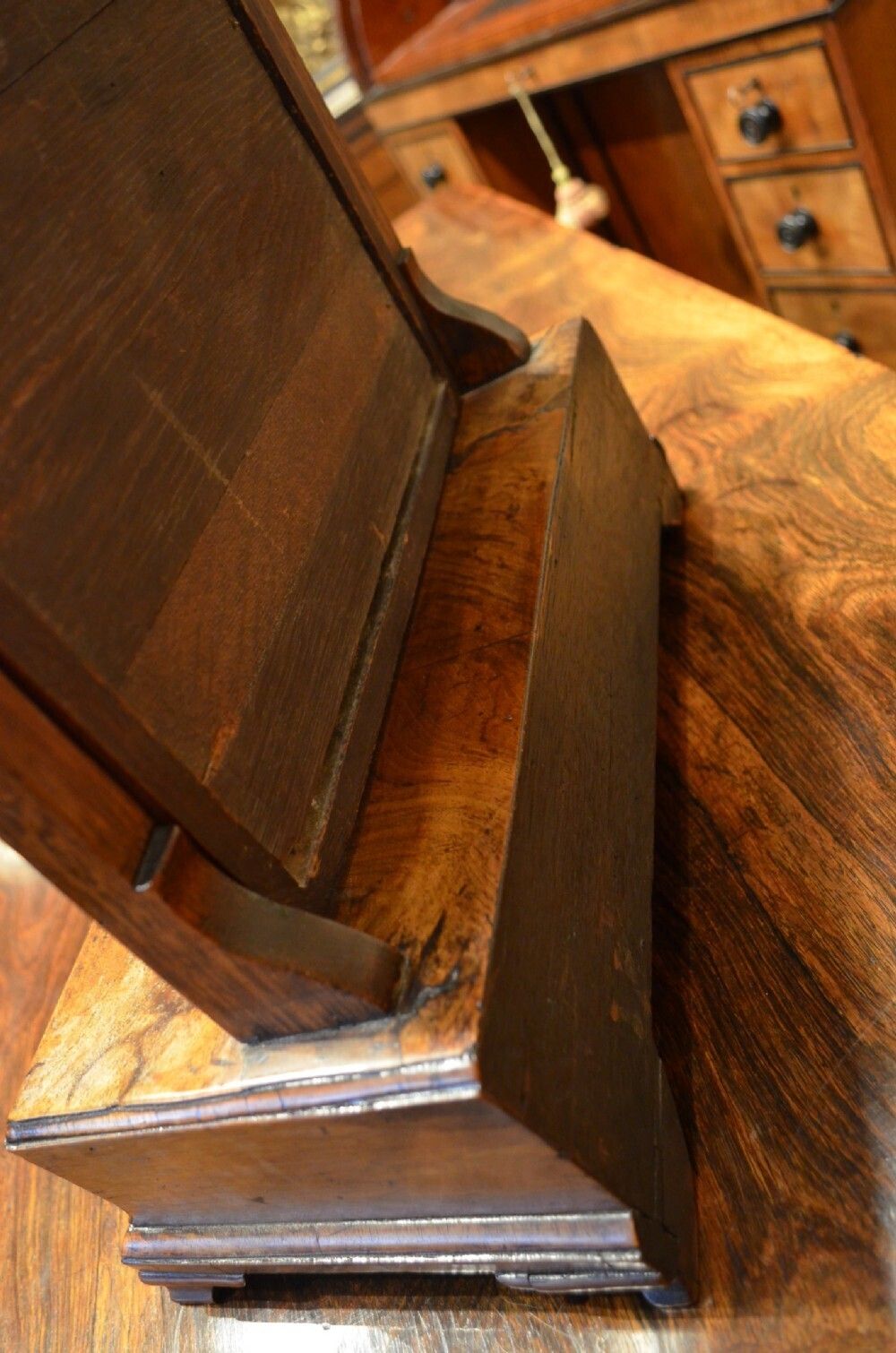 Furniture Early 18th Century Walnut Dressing Mirror. photo