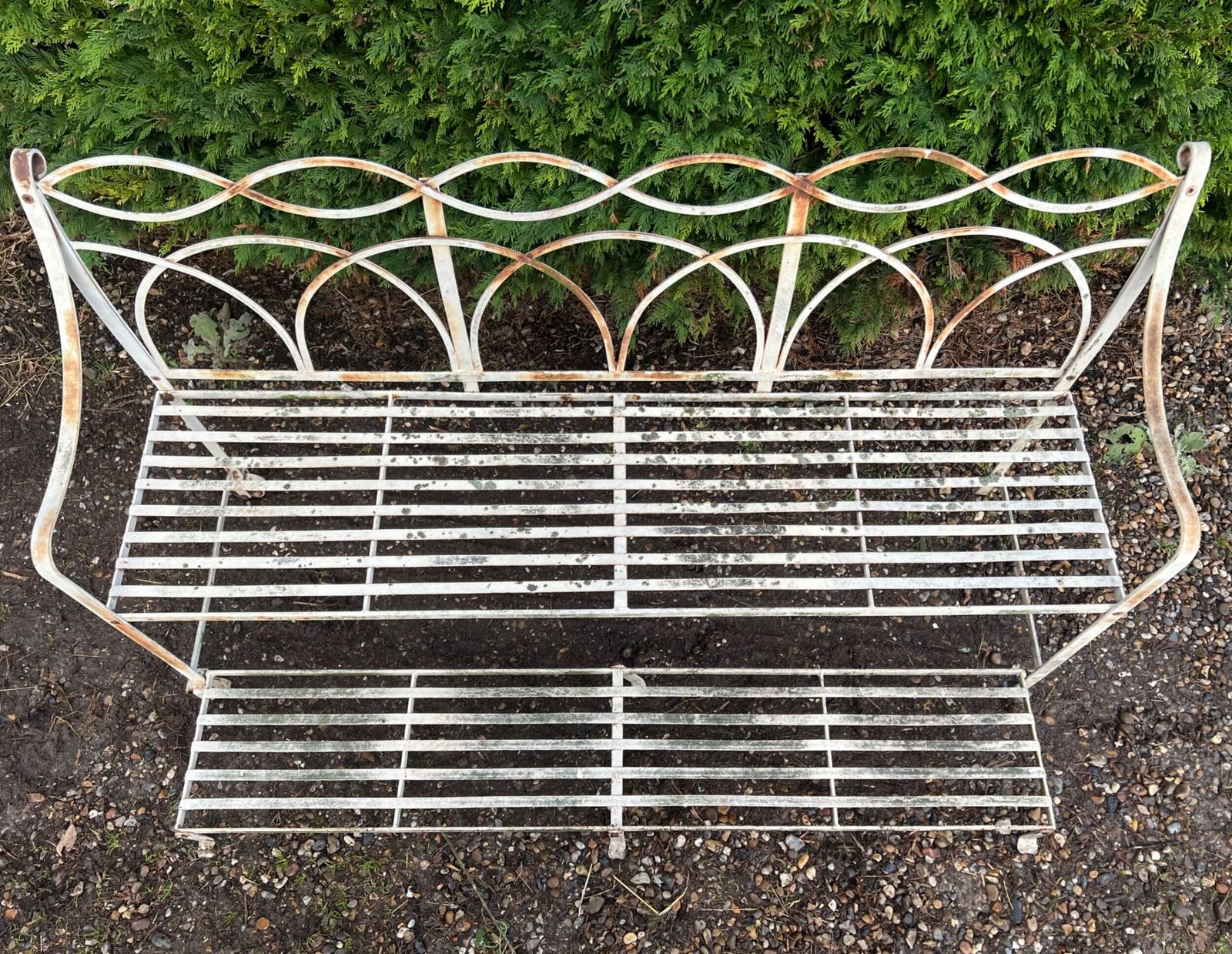 Regency Style Strap Work Iron Garden Seat photo Garden Furniture