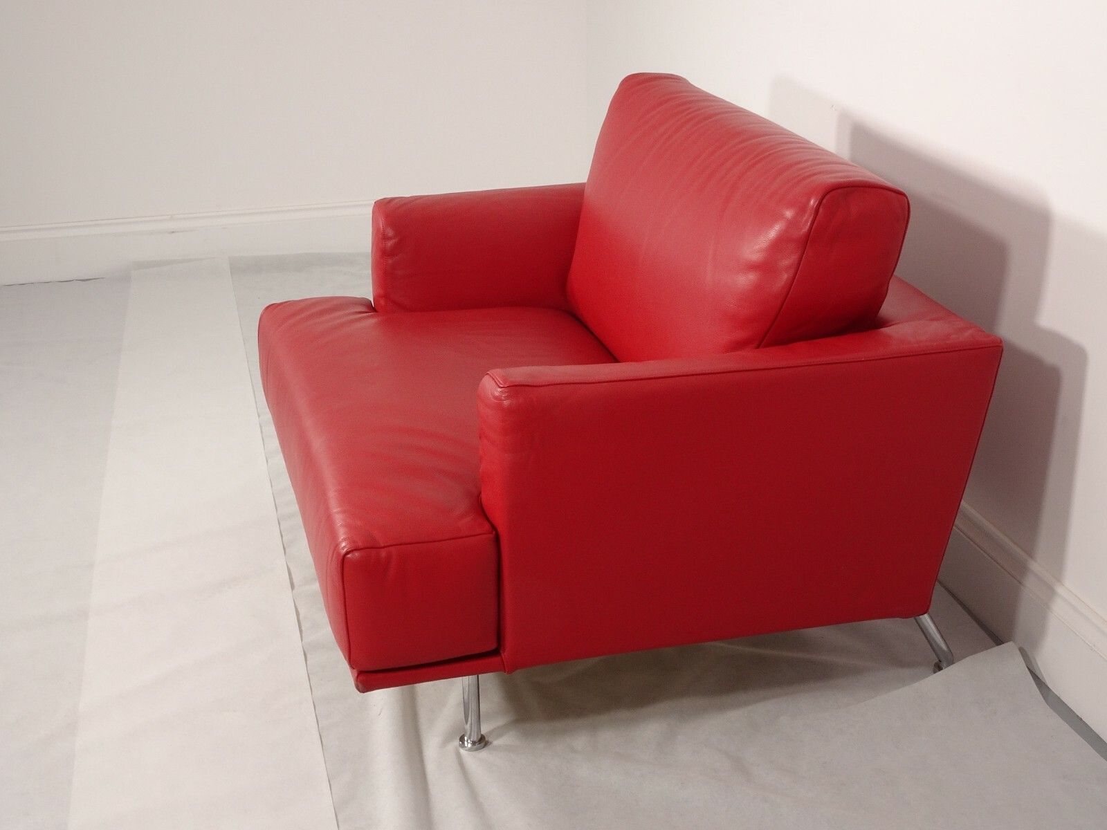 Cassina Nest Love Chair In Genuine Red Pelle Leather, Fab Condition photo buy
