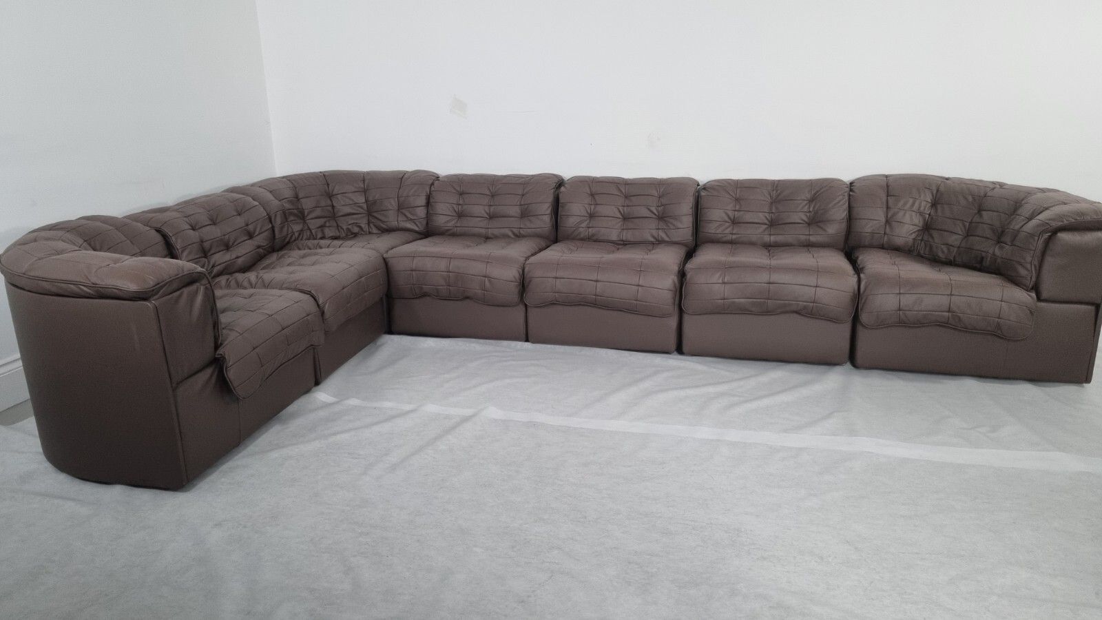 Desede Ds11 1970 Multi Configuration Modular Stunning Suite In Brown Leather photo for sale
