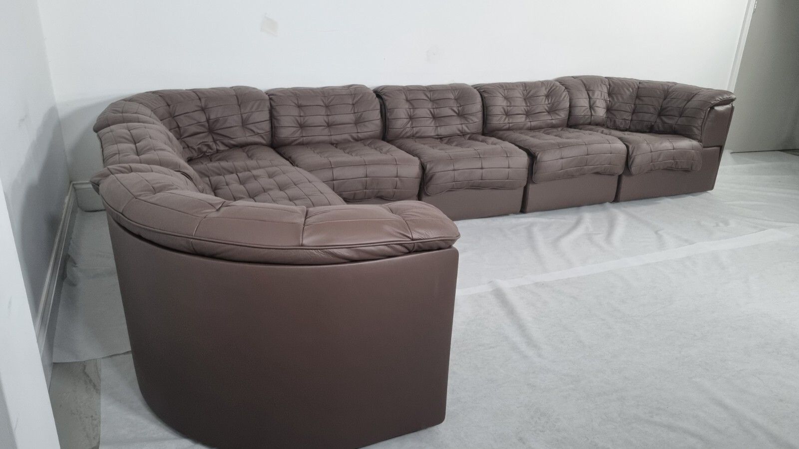 Desede Ds11 1970 Multi Configuration Modular Stunning Suite In Brown Leather photo Furniture