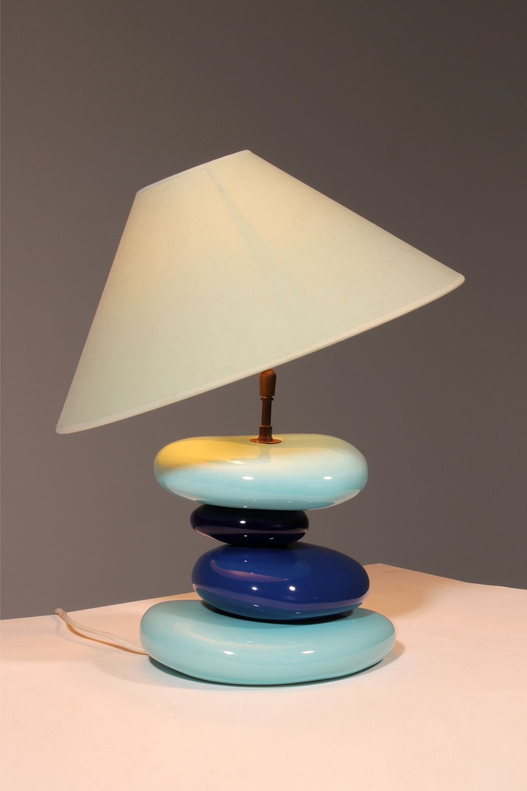 photo for sale France Pebble Table Lamp By François Chatain, 1980s