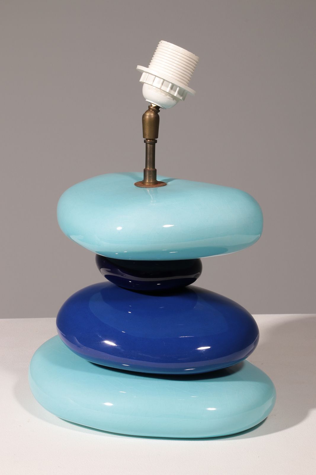 375.0 France Pebble Table Lamp By François Chatain, 1980s photo