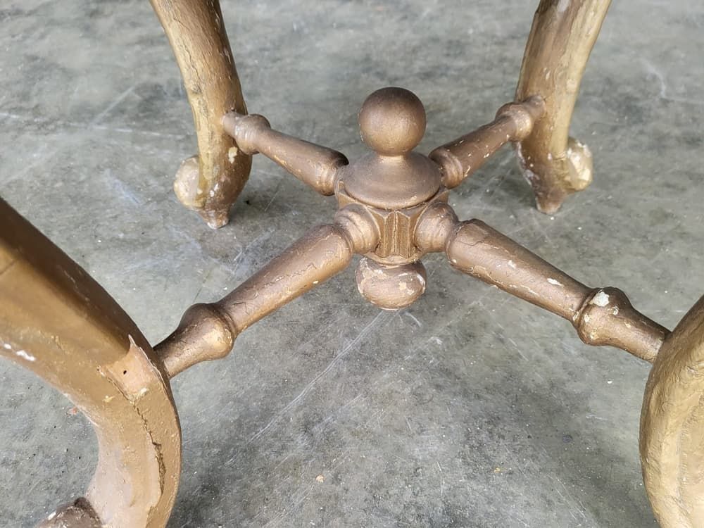 Antique Victorian Round Gilt Cabriole Legs Tapestry Stool Seat photo buy
