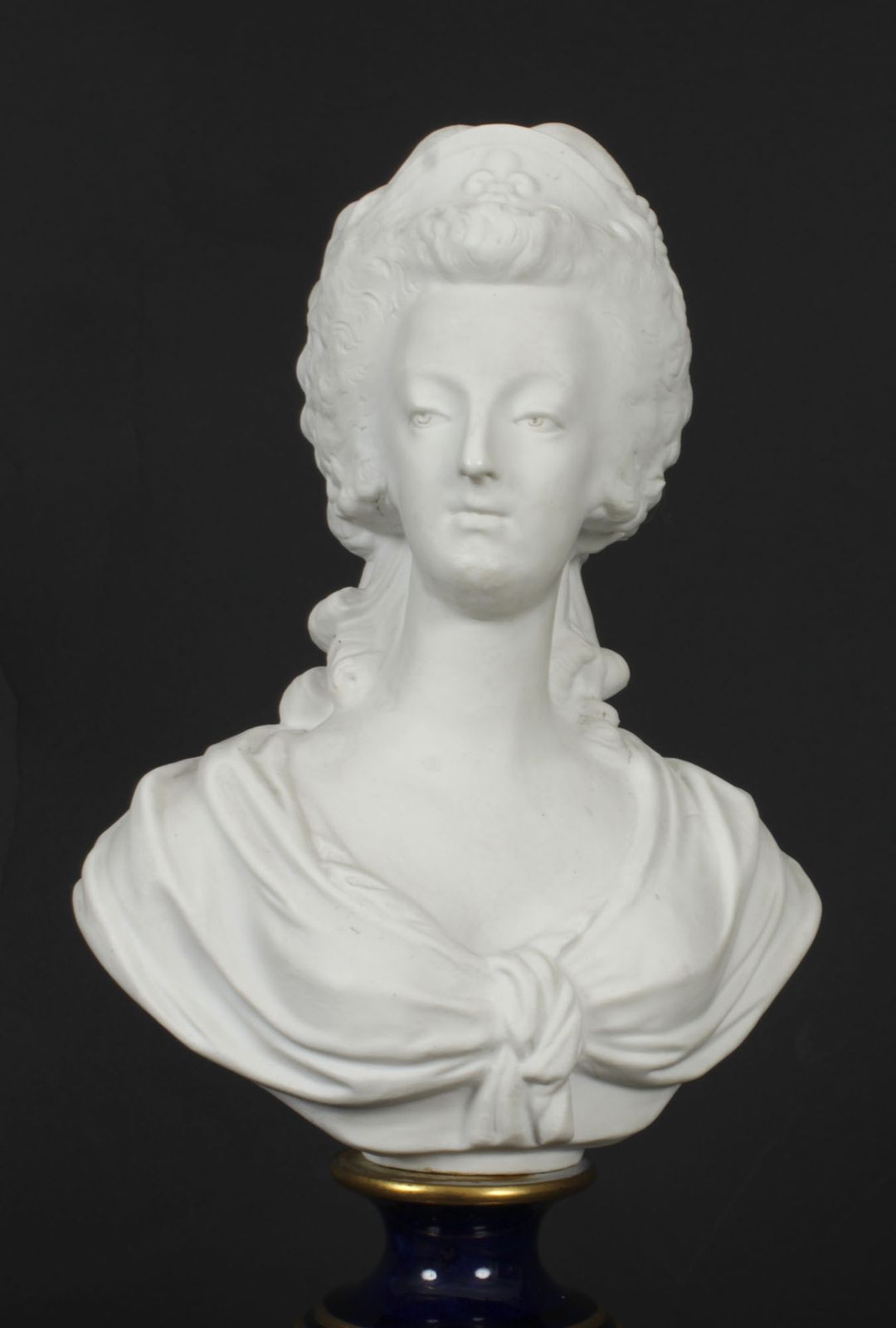 Antique Sevres  Bisque Porcelain Bust Marie Antoinette 19th C photo vintage
