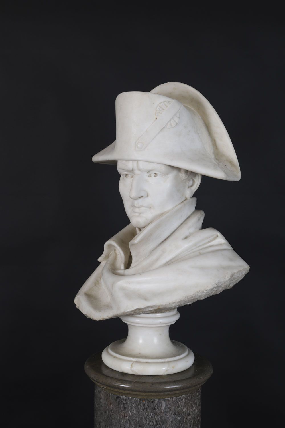 photo for sale Fine Antique Napoleon Bonaparte Marble Bust & Pedestal  Early19th C  169cm