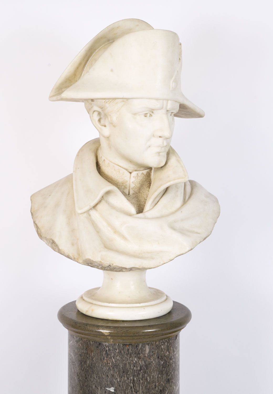 photo buy Fine Antique Napoleon Bonaparte Marble Bust & Pedestal  Early19th C  169cm