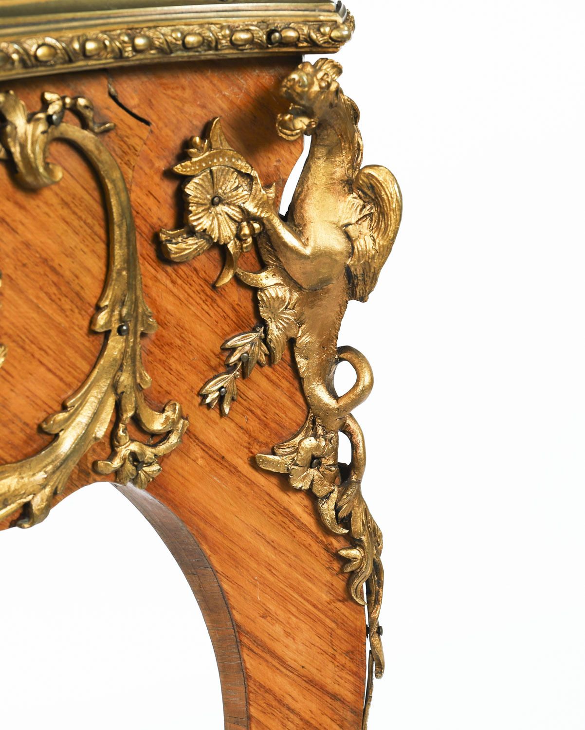 photo buy Fine Antique French Kingwood Ormolu Bureau Plat  Desk After Linke 19th C