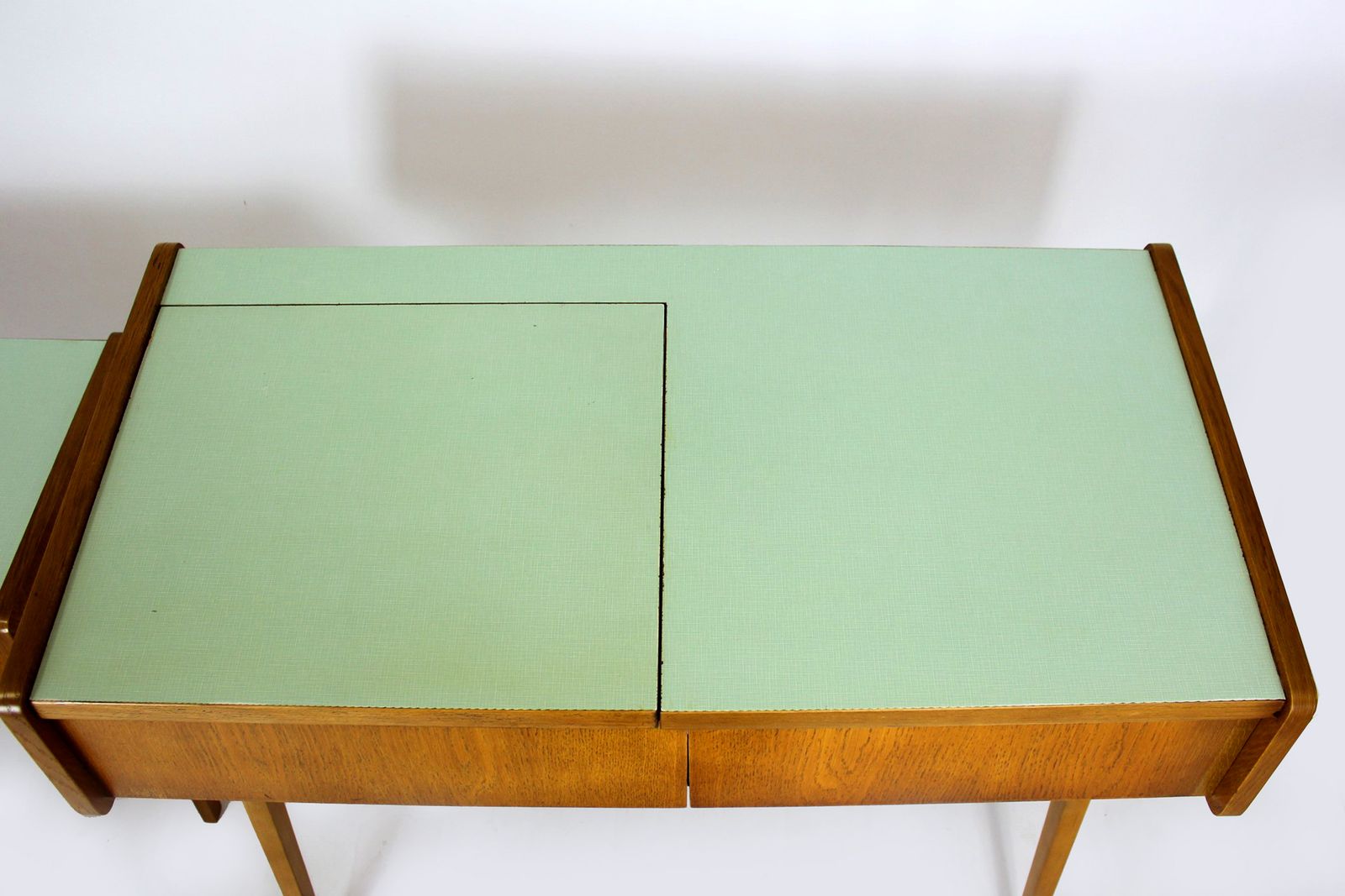 Restored Mid Century Nightstands With Dressing Table From Zapadoslovenske Zavody, 1960s, Set Of 3 photo buy